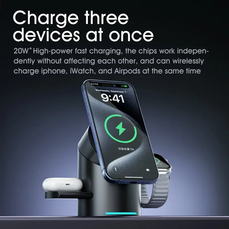 Truly Qi2 3-in-1 Magsafe Wireless Charger