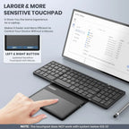 Mini Portable Folding Keyboard with Touchpad Foldable Bluetooth Keyboard Wireless Travel Keyboard for Windows/iOS/Android/PC