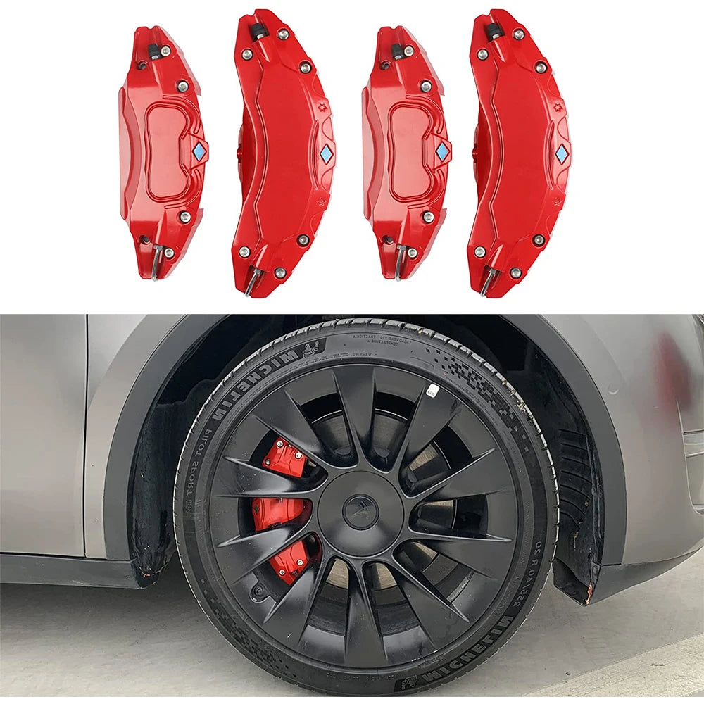 Fit For Tesla model Y 2019-2024 18 19 Inch Wheel Hub Brake Caliper Cover Car Modification Decoration Accessories, Colors