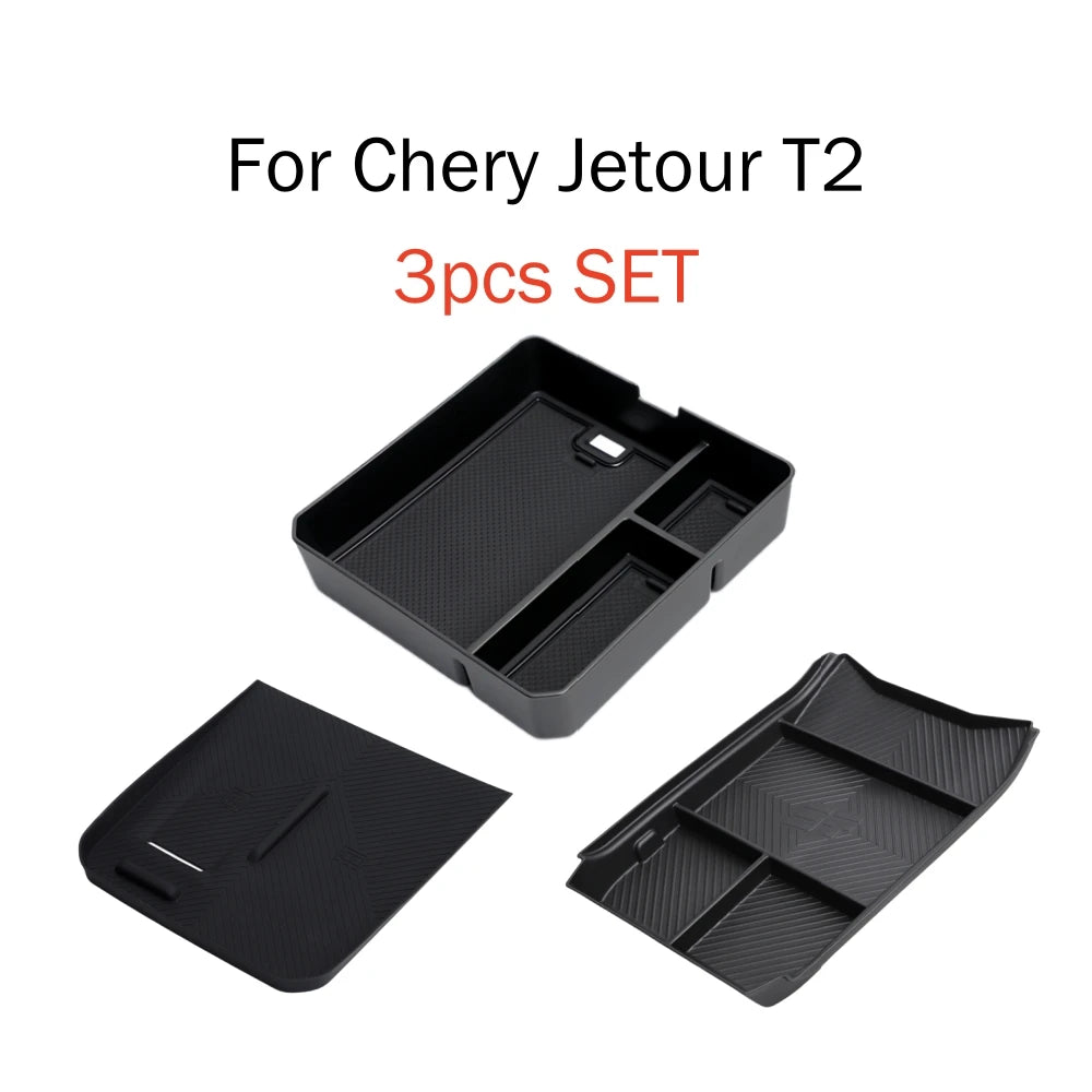 Storage box for Chery Jetour T2 Traveler 2023 2024 2025 Armrest Storage Box Cup Holder Under Center Console Organizer