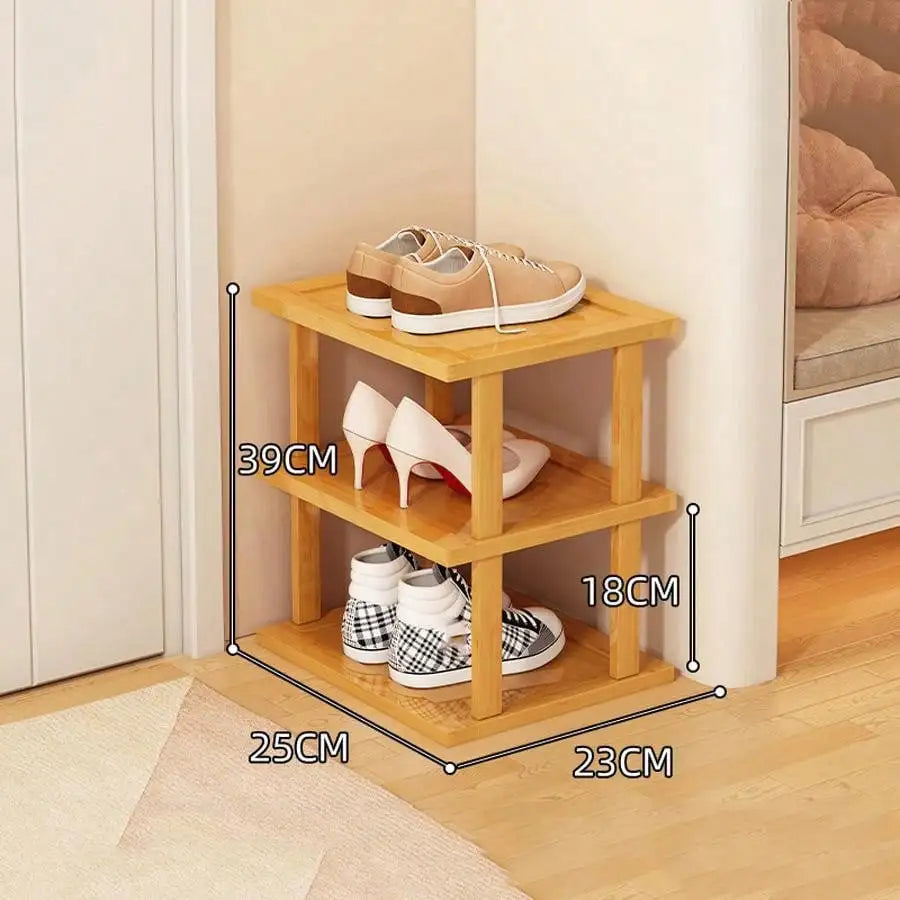 Multifunctional 6 Layers Shoes Rack Bamboo Shoe Cabinets Stackable Stand Shoes Storage Shelf Organizer For Entryway Livingroom