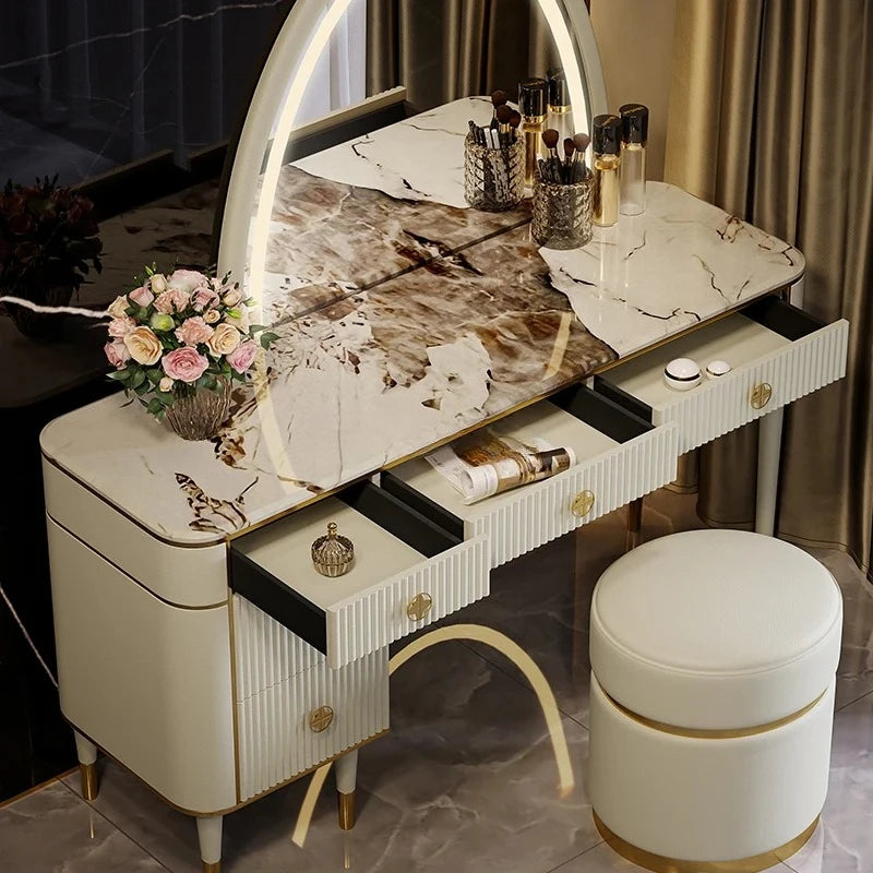 Dresser Bedroom Modern Minimalist Marble Integrated Makeup Table