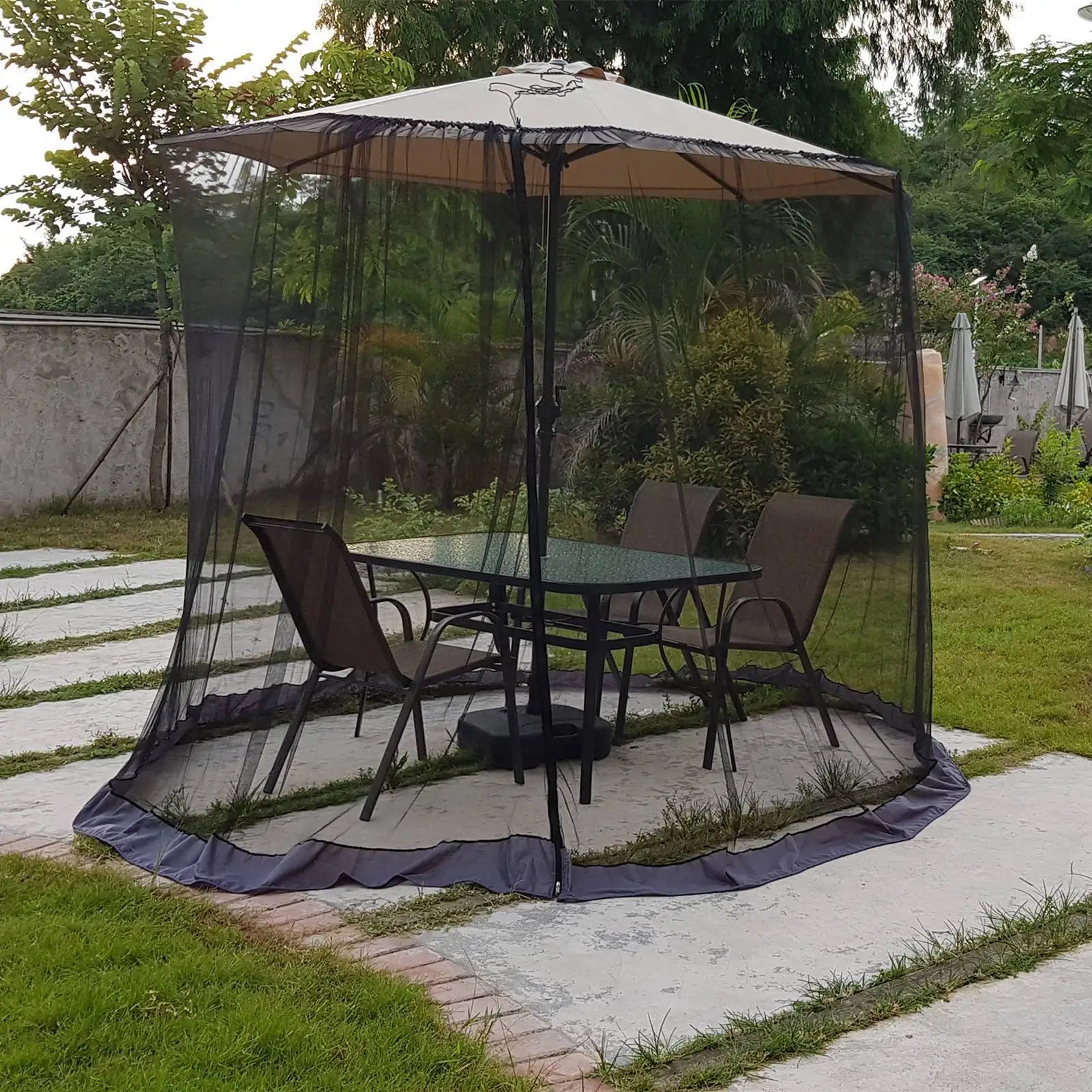 Outdoor Mosquito Net for A2 Banana Crank Arm Umbrella 250-300cm Diameter 230cm Height Sunshade Gazebo Roman Umbrella A1 A2 A3 Mo