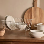 Japanese Wrought Iron Kitchen Bowl and Plate Organizer, Durable Metal Tableware Drain Rack, Storage for Home
