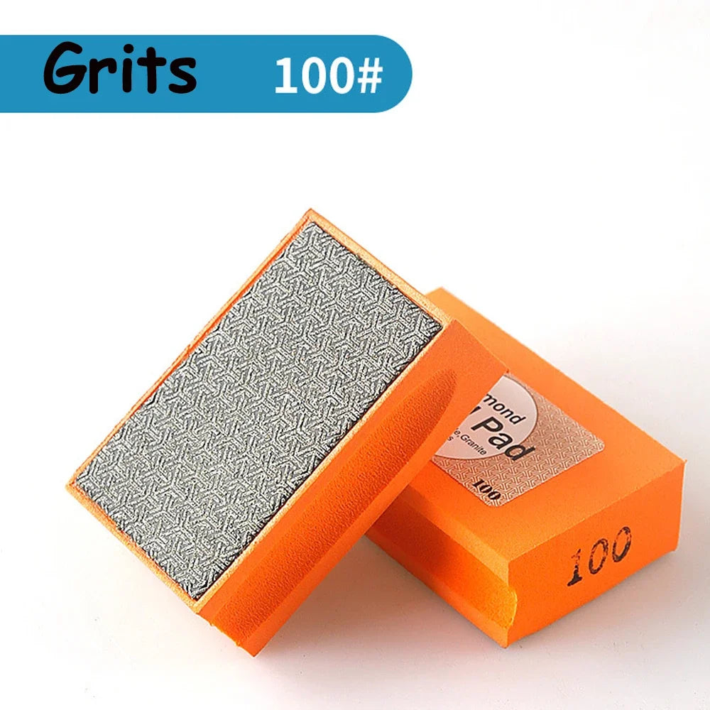 Professinal 1-7Pc Diamond Hand Polishing Pad Marble Stone Ceramic Abrasive Sanding Disc Tile Glass Abrasive Grind Block Polisher