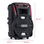 1000W Portable Bluetooth Speaker 8" Subwoofer Heavy Bass Sound System Party With Remote and Mic Led Light DJ karaoke Speaker