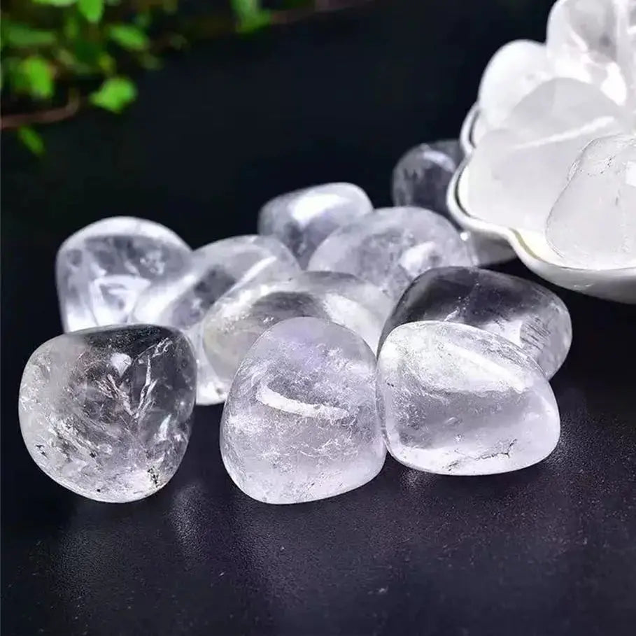 Natural Polishing White Rolling Crystal Stone  Gravel Rock Quartz Raw Gemstone Mineral Specimen Decoration Energy Stone
