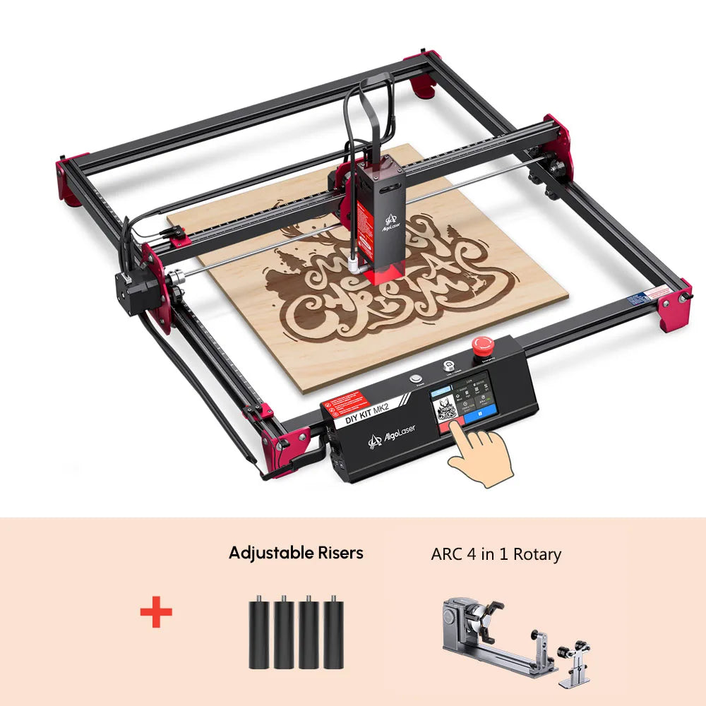 AlgoLaser DIY KIT MK2 10W for New Beginner Wood Engraving Mini Machine for DIY Crafting Glass Leather Engraving Area 400X435MM