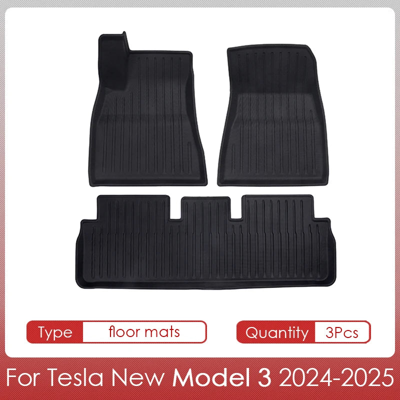 Floor Mats Cargo Liner For Tesla Model 3 2025 Highland Waterproof Anti-slip Trunk Mat TPE Pads Model 3 2024 Highland Accessories