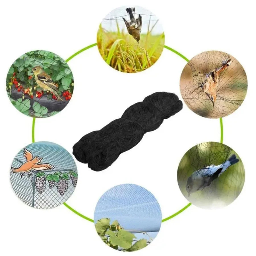 4x5m/ 5x20m Reusable Black Fruit Tree Netting, garden netting for protecting fruit trees, plants and vegetables from birds and a
