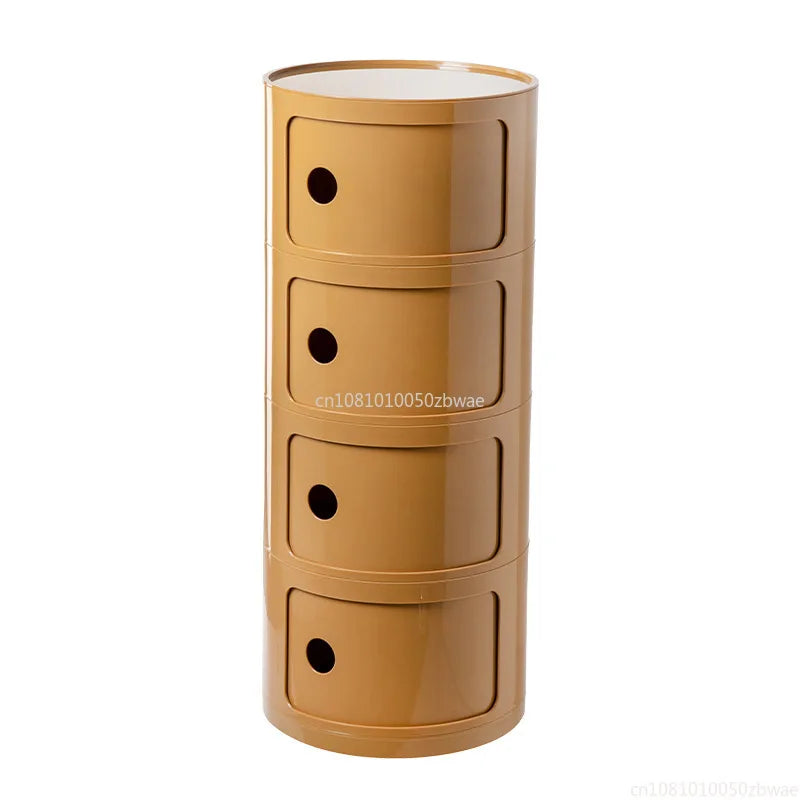 Nightstands Modular Bedside Table Round Large-capacity Storage Bedside Small Cabinet Bedroom Simple Storage Narrow Side Cabinet