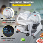VEVOR 240W Commercial Meat Slicer Electric Deli Food Slicer "10" Carbon Steel Blade Electric Food Slicer Kitchen Appliances