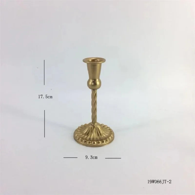 Single Headed Metal Candlestick Romantic Wedding Decorations Iron Art Candle Holders Living Room Candlelight Dinner Decoration