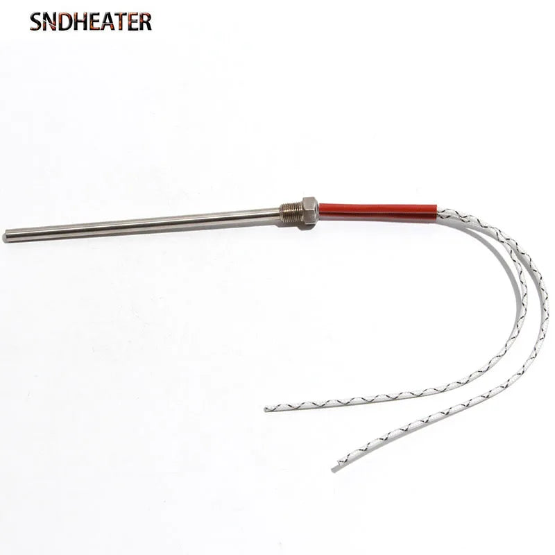 SNDHEATER 1pc Threaded Cartridge Heater 304 Stainless steel Heating Rod DN6 G1/8 10mm BSP Thread 6x50-200mm Tube 12V/24V/36V/48V