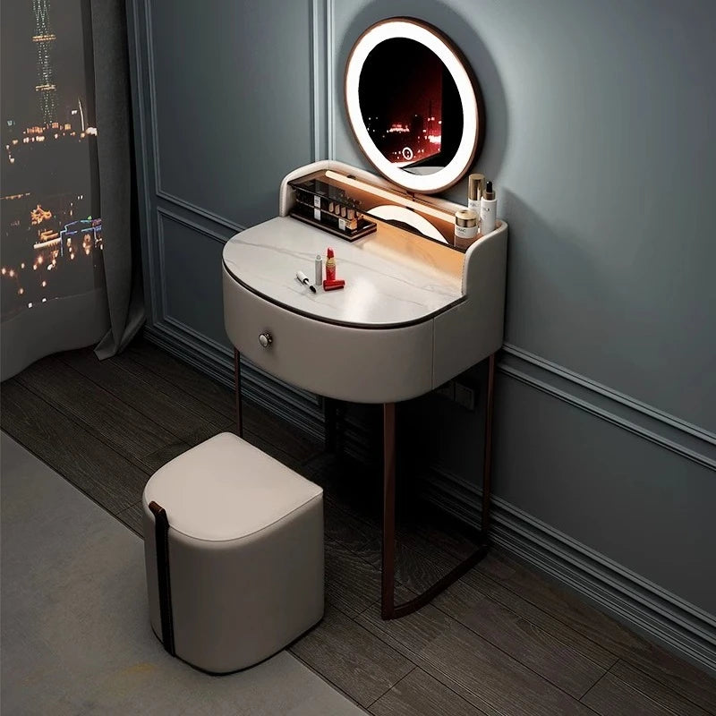 dressing table set with mirror vanity headdresses Mini dressing table Cabinet storage makeup drawers Suspended vanity headband