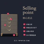 Italian minimalist luxury chest of drawers living room bedroom rock slab storage cabinet dressers Bedroom Furniture entirety