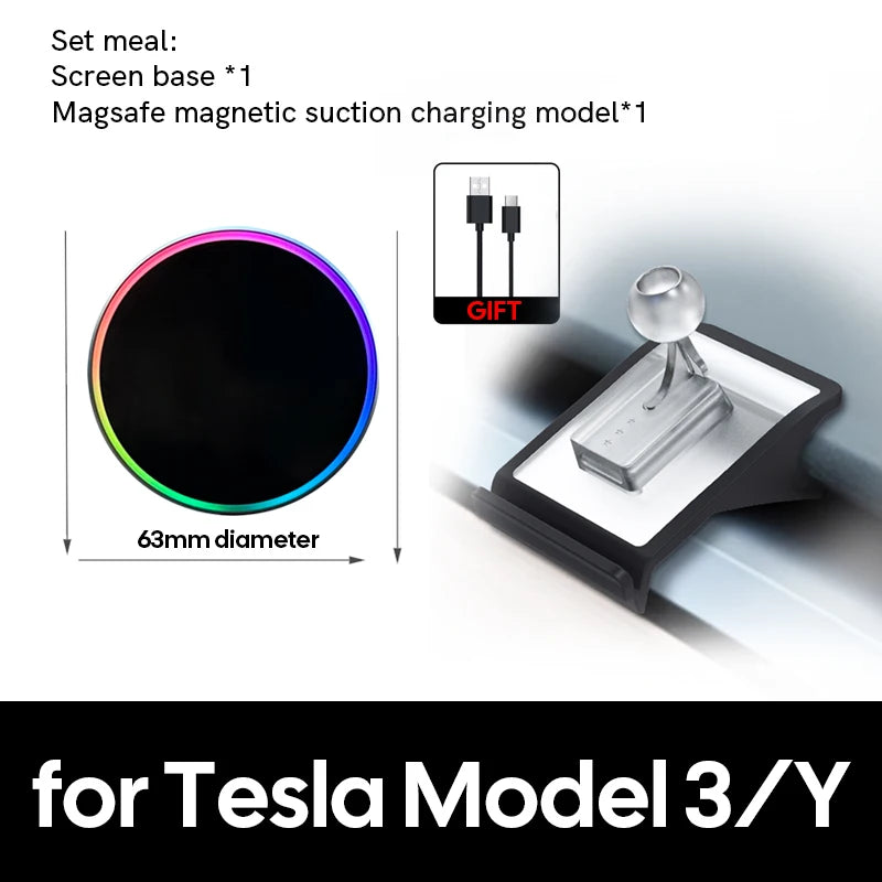 Cell Mobile Phone Holder Noiseless Gravity Support Mount Bracket Vent Clip Air Outlet Stand Base For Tesla Model Y 2020-2024