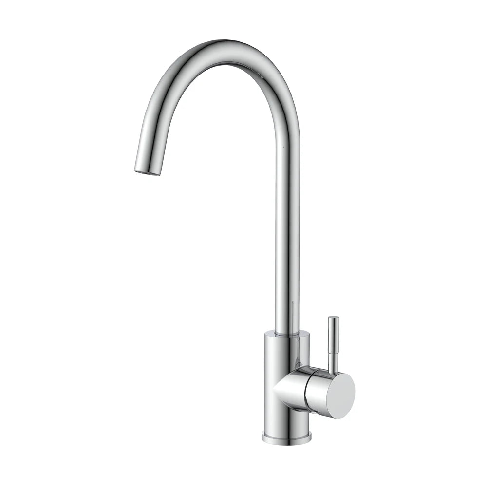 DQOK Black Kitchen Faucets Stainless Steel Kitchen Mixer Single Handle Single Hole Kitchen Faucet Brushed Nickle Mixer Sink Tap