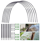 Greenhouse Hoops Set Gardening Folding Fiber Rod Set Arch Shed Bracket Garden Greenhouse Seedling Plant Hoop Grow Tunnel Support