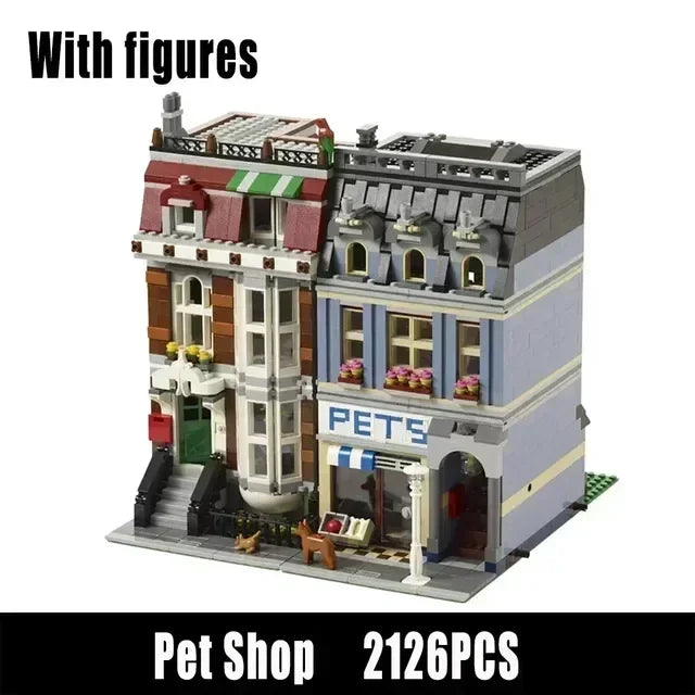 Creator Expert Pet Book Shop Town Hall Downtown Diner Modular Brick Bank Cafe Corner Toys Parisian Set | AlluCanFind