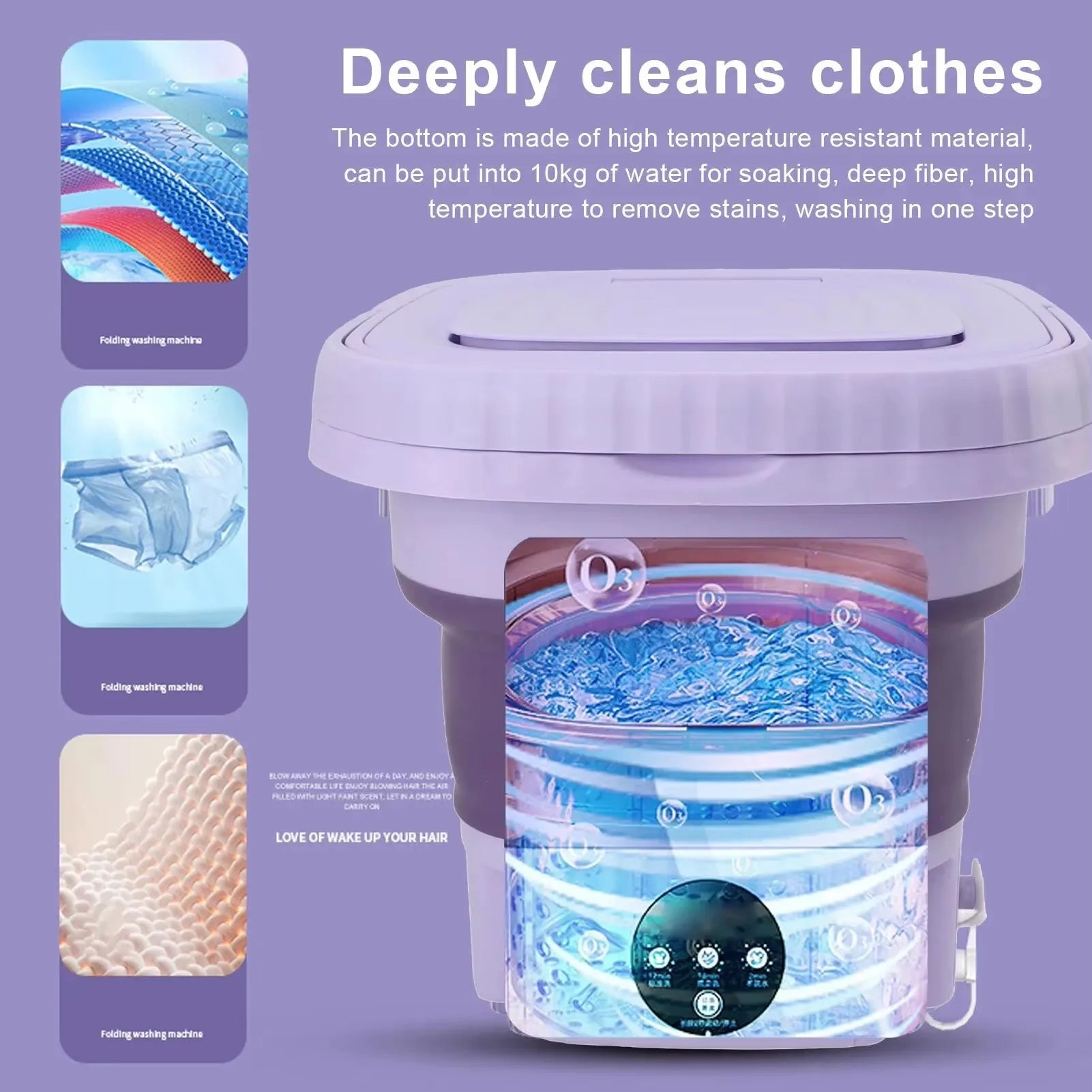 Mini Folding Portable Washing Machine 8L Socks Underwear Panties Retra