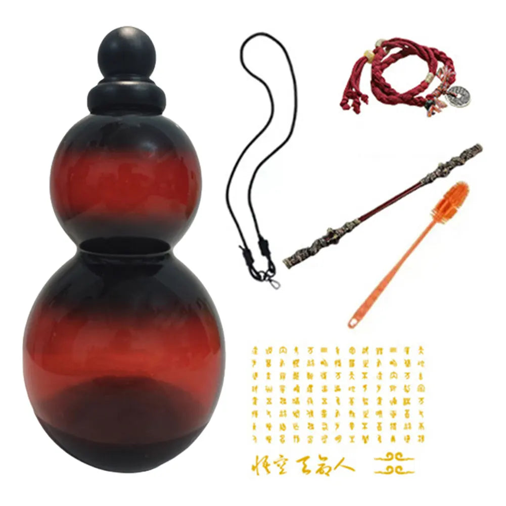 Vintage Chinese Retro-Inspired Gourd Water Bottle Water Kettle Gourd Sports Water Bottle Travel Water Bottle for Game Player