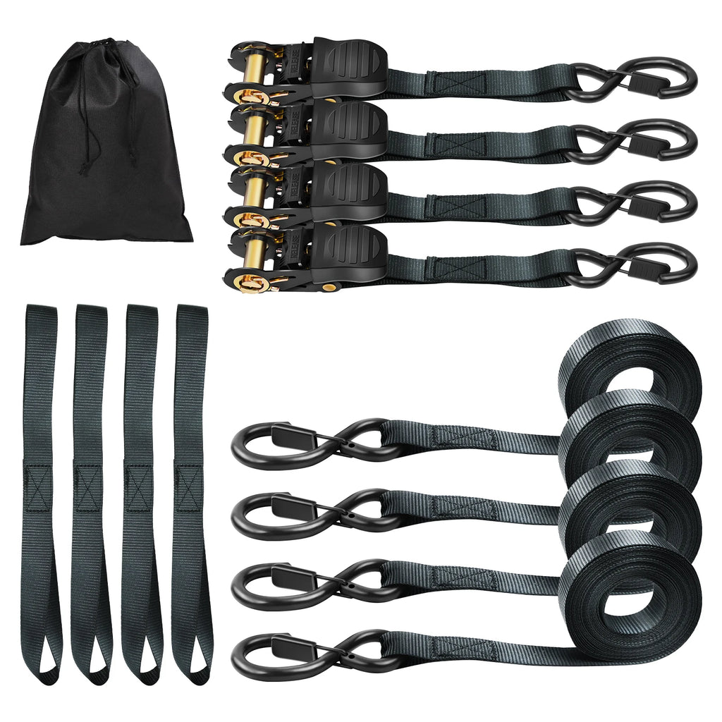 Strength Ratchet Straps 800kg Break Strength With S-Hooks,for Fixed Car Fixed Tightener Tensioner Straps Ratchet Tie-Down Belt