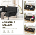 Folding Linen Futon Sofa Bed