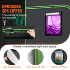 VEVOR 10x10 Grow Tent High Reflective 600D-2000D Mylar Hydroponic Growing Tent with Observation Window Tool Bag for Plants Grow