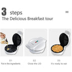 Belgian Waffle Maker - 5 Pieces of Heart-shaped Non-stick Coating, Heated on Both Sides, Suitable for Breakfast Dessert Parties