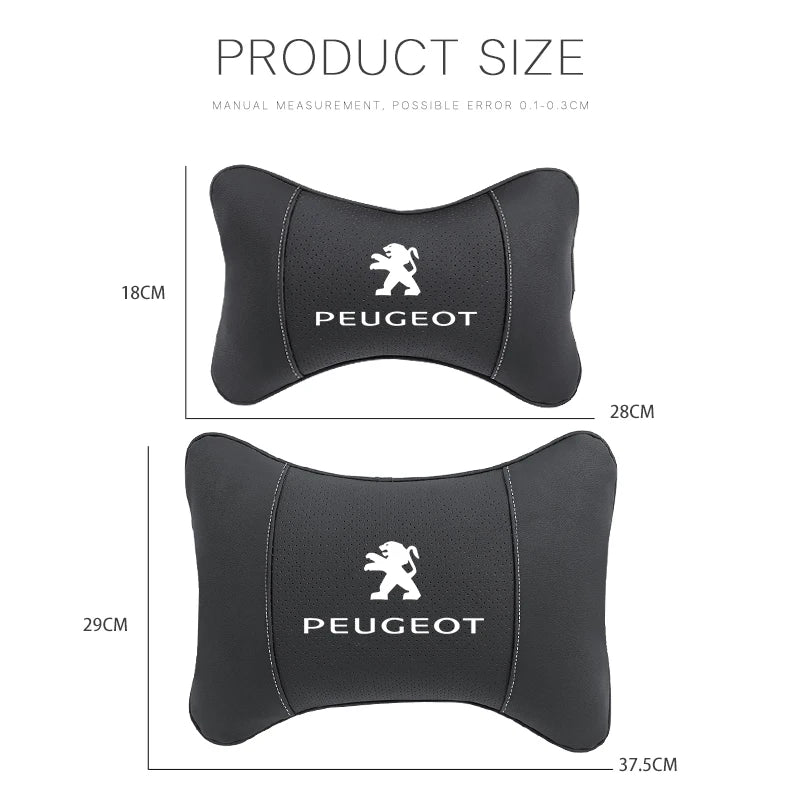 1Pcs Car Seat Headrest Lumbar Support Accessory For Peugeot 301 307 207 206 208 308 508 107 408 607 205 406 106 807 4008 108 407