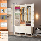 New Simple Wardrobe Clothes Assembly Plastic Collapsible Sturdy Dustproof Cabinets Dressers Cube Storage Locke Closet Furniture