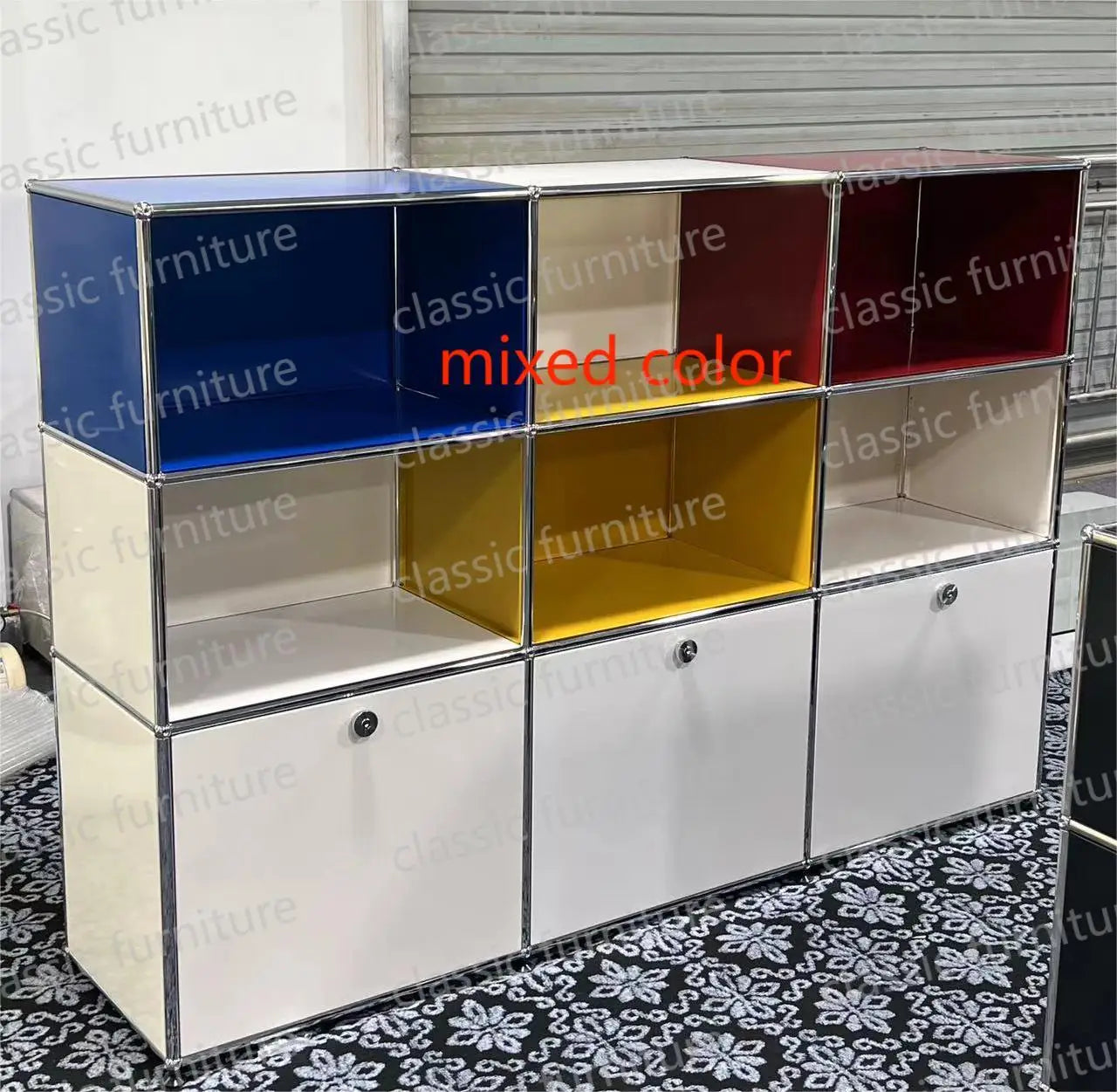 Modular Module Furniture Customized Metal Stainless Steel Cabinet  Storage  Sideboard Shelf DIY Living Room