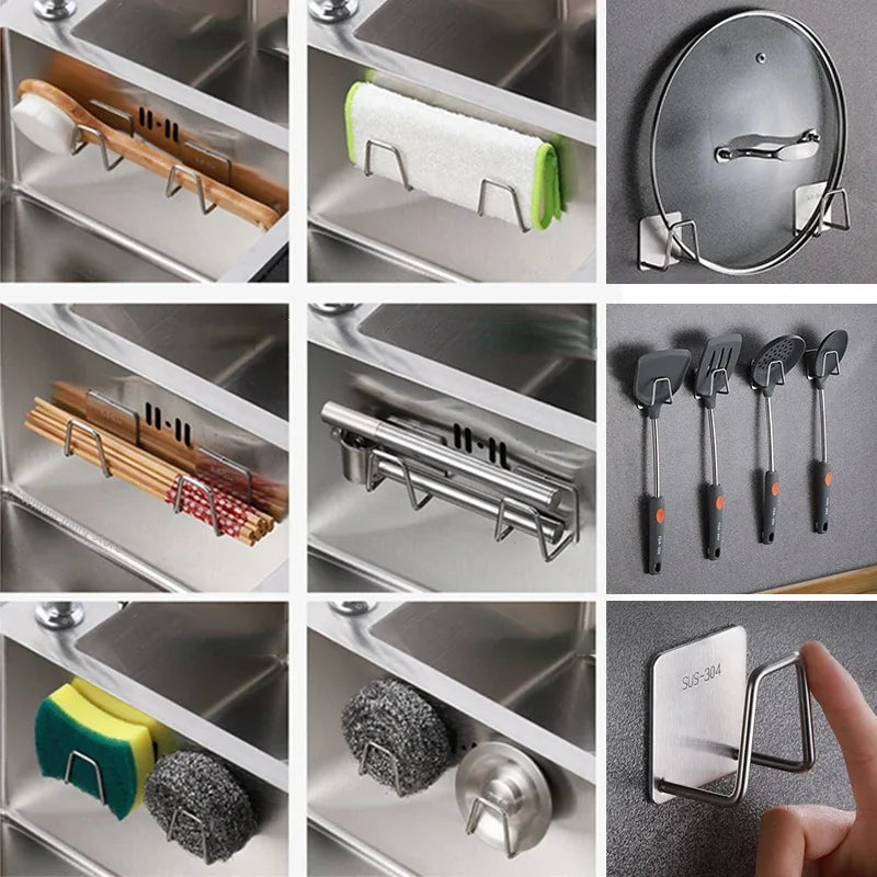 Kitchen Shelf Bathroom Organizer Acceesories Organizers Holder Sink Accessories Dish Home Storage Drainer Spoon Dishes Garden
