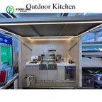 Customized Outdoor Kitchen Island with Aluminum Alloy Frame Sink and Storage Lightweight Durable and Perfect for Cooking Spaces