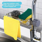 Kitchen Stainless Steel Sink Drain Rack Sponge Storage Faucet Holder Soap Drainer Towel Rack Shelf Organizer Kitchen Accessories