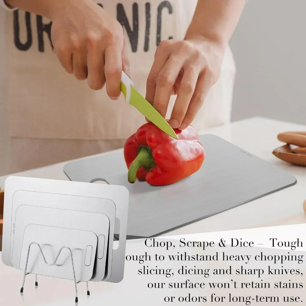 Stainless Steel Cutting Board without Holder 304 Stainless Steel Dishwasher Safe Chopping Boards