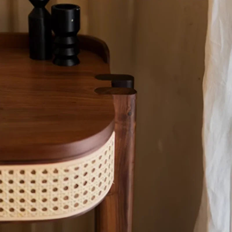 Simple Rattan Vanity Tables Woman Brown Adult Unique Makeup Desk Dressers Drawers Mirror Storage Penteadeira Furniture Home