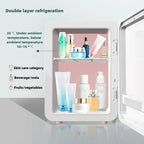 4L Mini Refrigerator Car Cosmetics Skincare LED Mirror Household Refrigerator Small Freezer Refrigeration Noise Reduction Portal