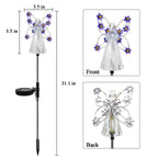 1/2/4Pack Solar Garden Light Fairy Angel Solar Powered Fairy Light LED Outdoor Decorative Pathway Light for Cemetery Grave Yard