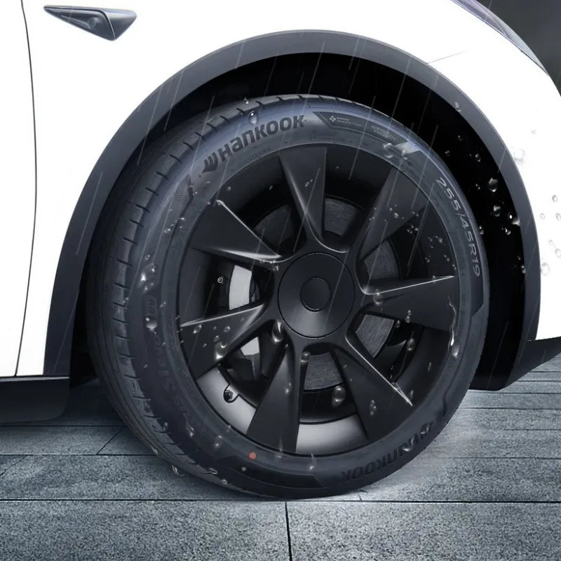 19 Inch Wheel Caps 4PCS Wheel Cover Performance Replacement Wheel Hub Cap Full Rim Cover Accessories For Tesla Model Y 2018-2024