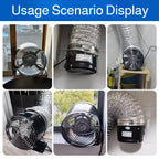 6/10Inch Powerful Kitchen Pipe Exhaust Fan Multi function Extractor Ex