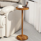 Drink Table,Compact Side Table with Phone Slot and Weighted Base, Durable Pedestal Table Accent for Living Room,Office