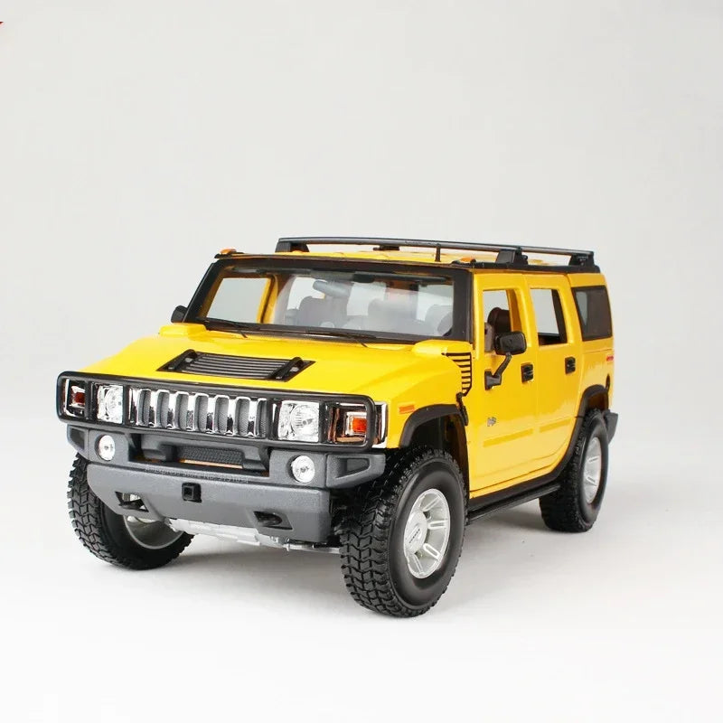1:18 New Hummer H2 H1 Jeep alloy car model simulation car decoration collection gift toy Die casting model boy toy
