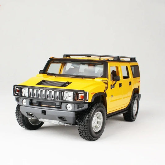 1:18 New Hummer H2 H1 Jeep alloy car model simulation car decoration collection gift toy Die casting model boy toy