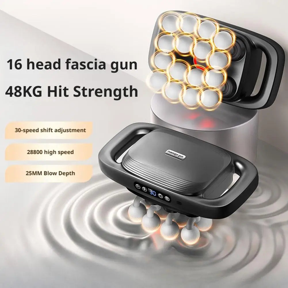 Smart Quickly Relieve Pain Relax Waist Massager 8/16/24 Multi-head Fascia Gun Strong Power Deep Strike Massage Artifact Strength