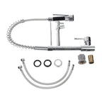 KIT CUBA DOUBLE GOURMET STAINLESS STEEL WITH ACCESSORIES 78X43CM + GOURMET TAP ELEGANT AND FUNCTIONAL MONOCOMMAND
