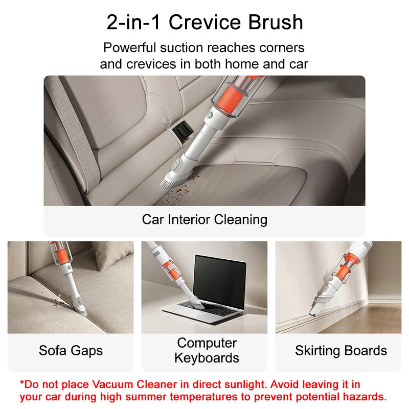 MIJIA Lightweight Vacuum Cleaner 22,000Pa Suction, 2 Cleaning Mode,Washable Accessories,Type-C 40min Run, Chinese Version