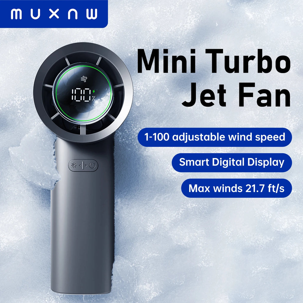 MUXNW Mini Turbo Jet Fan: Portable Small Pocket Handheld Personal Rech