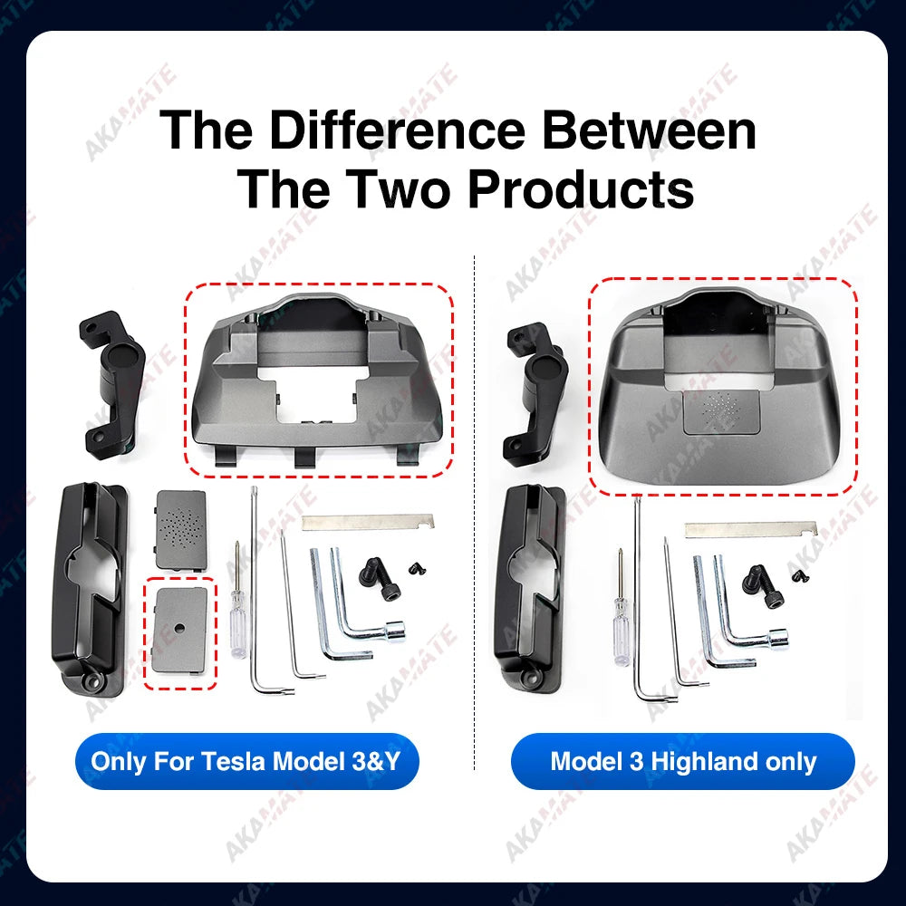 Newest for Tesla 2017-2024 Model Y Model 3 Swivel Holder Mount Highland Tilt Screen Rotating Bracket Kit Display Monitor Rotate